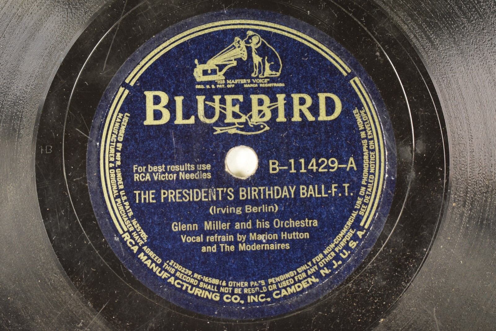 Glenn Miller - 78 RPM Bluebird - The President's Birthday L16E