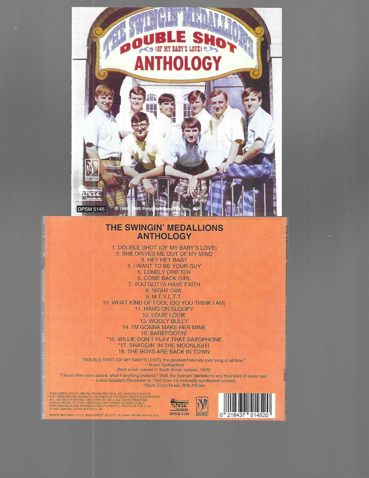 SWINGIN' MEDALLIONS-ANTHOLOGY-DOUBLE SHOT & ALL THEIR BIGGEST HITS CD