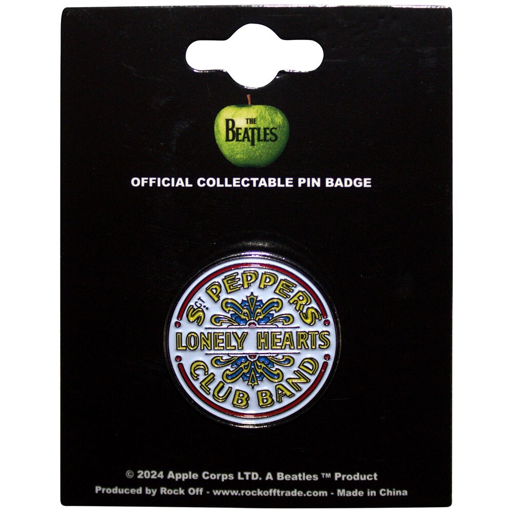 The Beatles Pin Badge: SGT Peppers Lonely Hearts Club Band Drum Logo 25mm