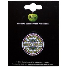 The Beatles Pin Badge: SGT Peppers Lonely Hearts Club Band Drum Logo 25mm picture
