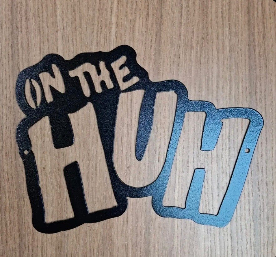 On The Huh Official Licensed Steel Wall Art Band Merchandise Punk Sign FREE POST