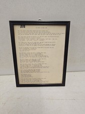 Vintage CRI&P Letterhead The Rock Island Line Folk Song Lyrics Framed picture