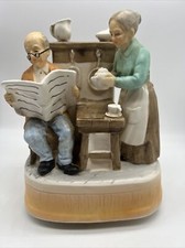 Vintage Grandma and Grandpa Music Box No Place Like Home 7” Newspaper picture