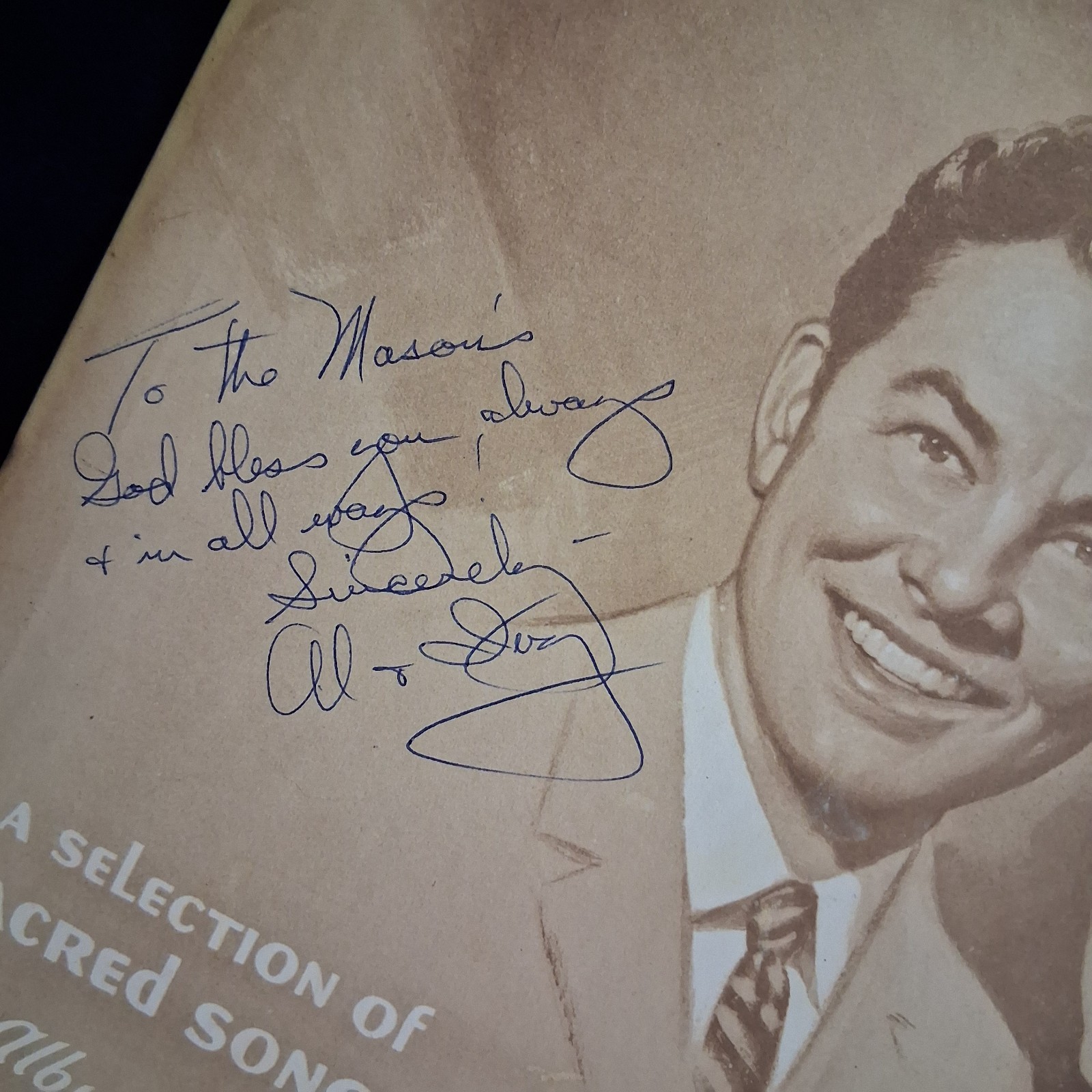 Al & Ivy Sing For You LP 1959 Vesper Sacred Songs Autographed Vinyl Record