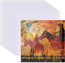40 Pack 3.2 Mil Thick Vinyl Sleeves, 12.75