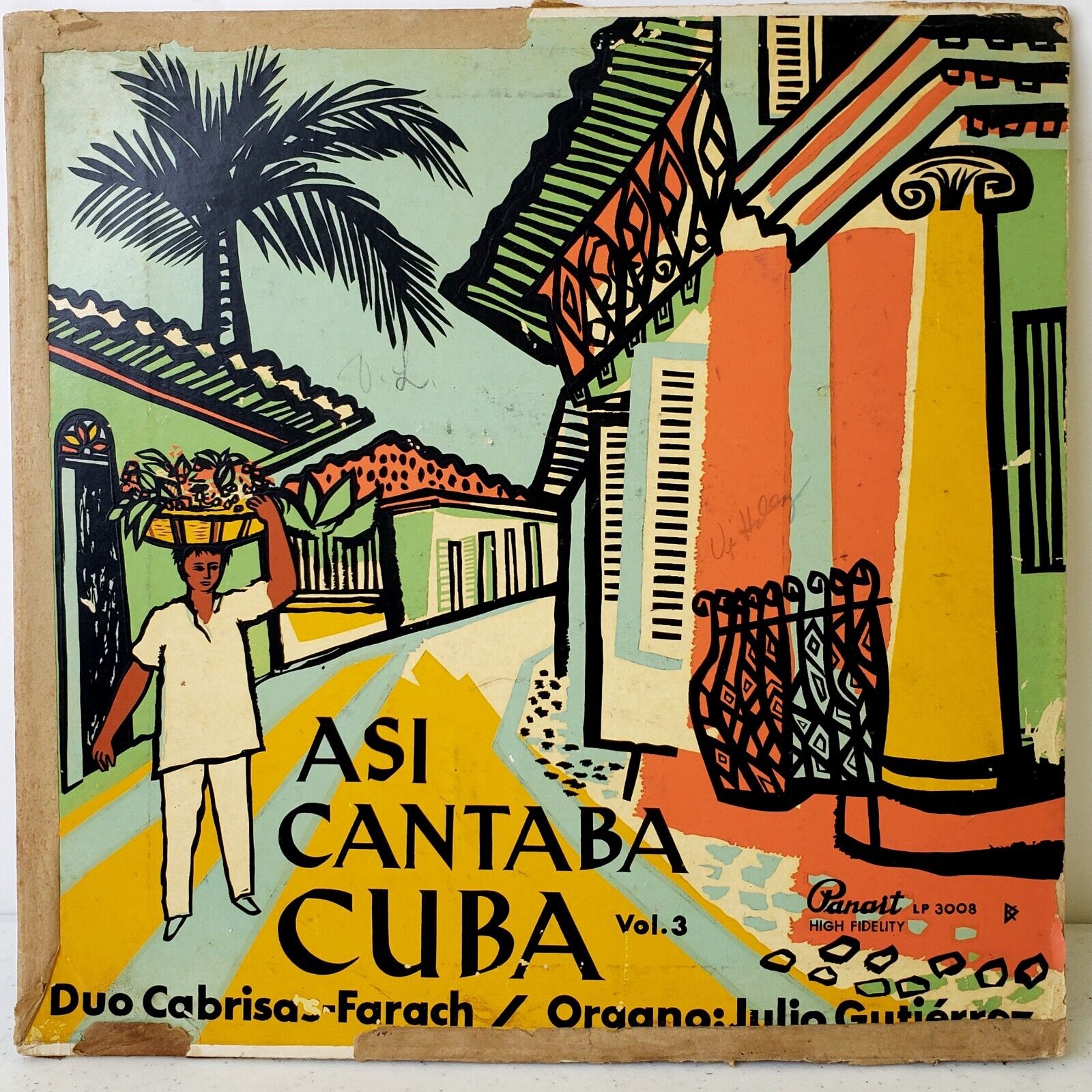 Duo Cabrisas-Farach  Con Julio Gutiérrez Así Cantaba Cuba Vol.3 VG+   CUBA.