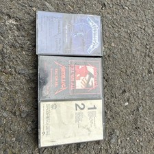 3 Metallica Cassettes Lot Master Of Puppets Ride The Lightning Justice For All picture