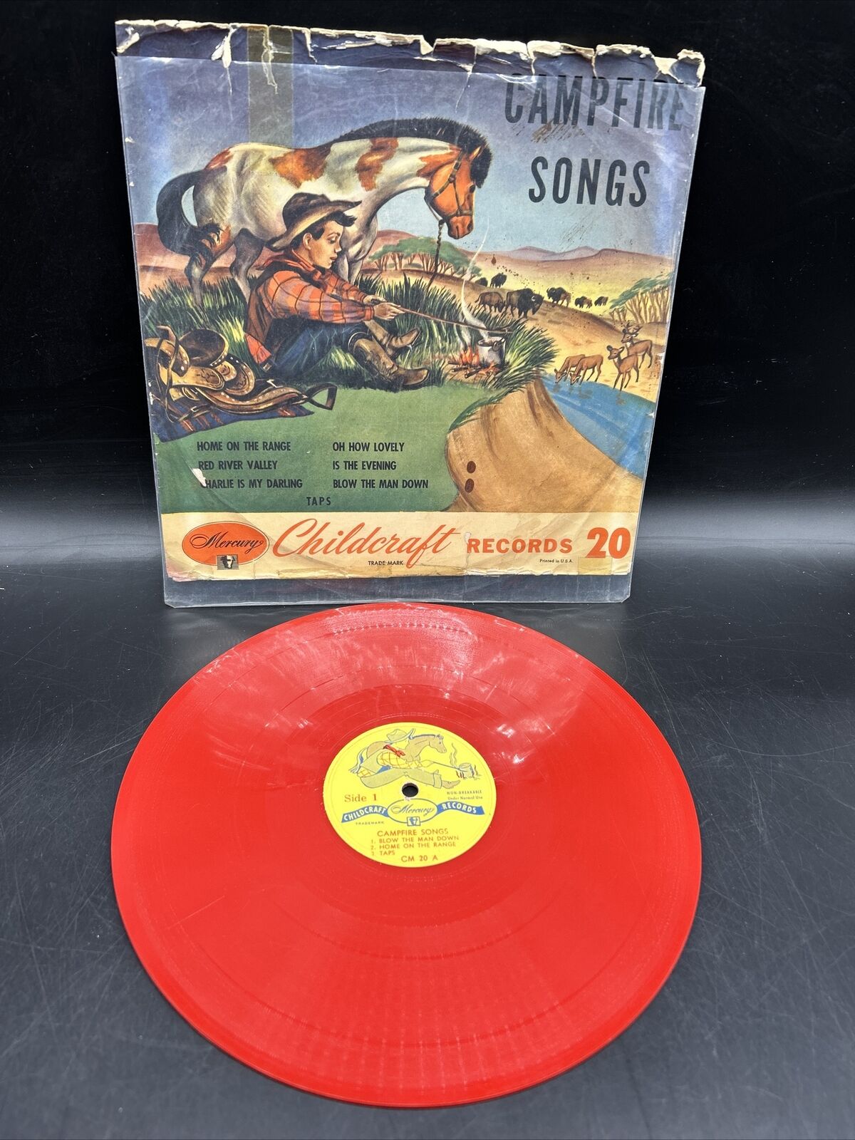 Vintage Campfire Songs Vinyl Album With Sleeve Rare