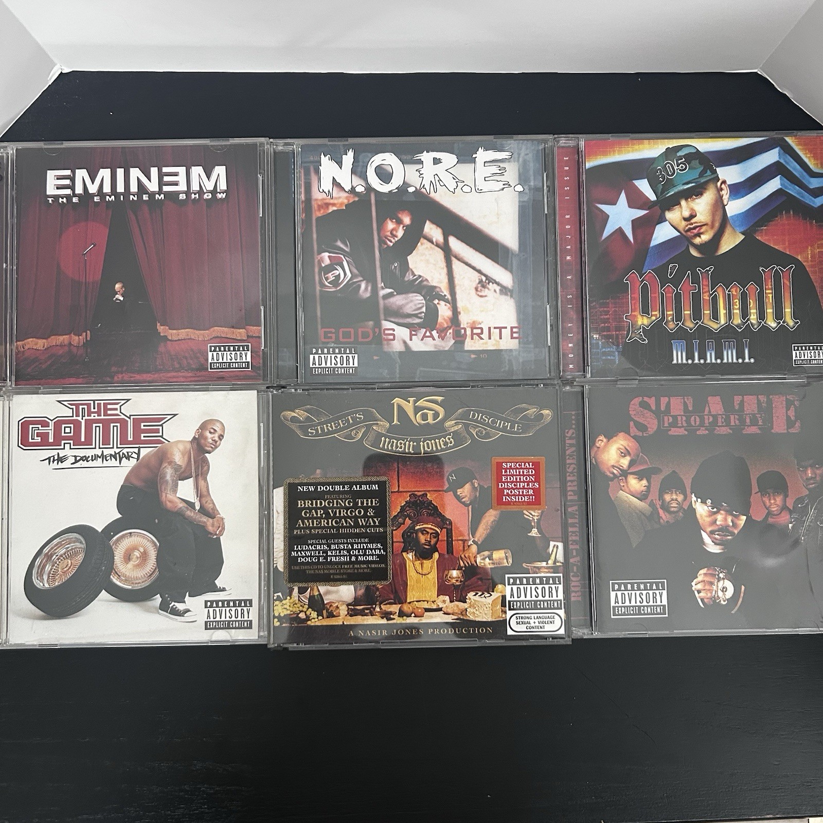 Hip-Hop & Rap CD Cases and Inserts Lot of 6 Nas Game Eminem State Property Nore