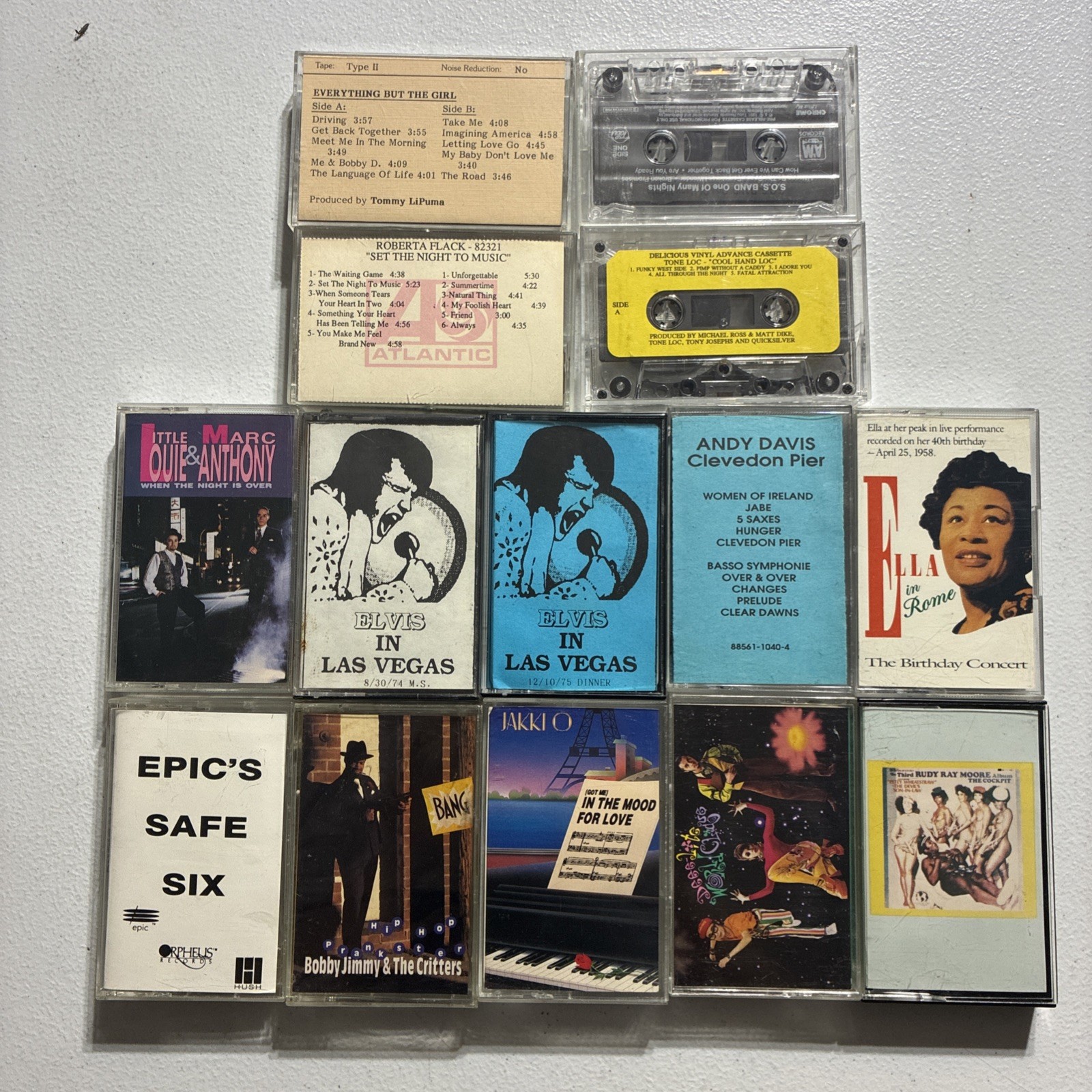 Vintage Hip Hop Dance Cassette Lot 14 Tapes Elvis Bobby Jimmy Sealed Promo 