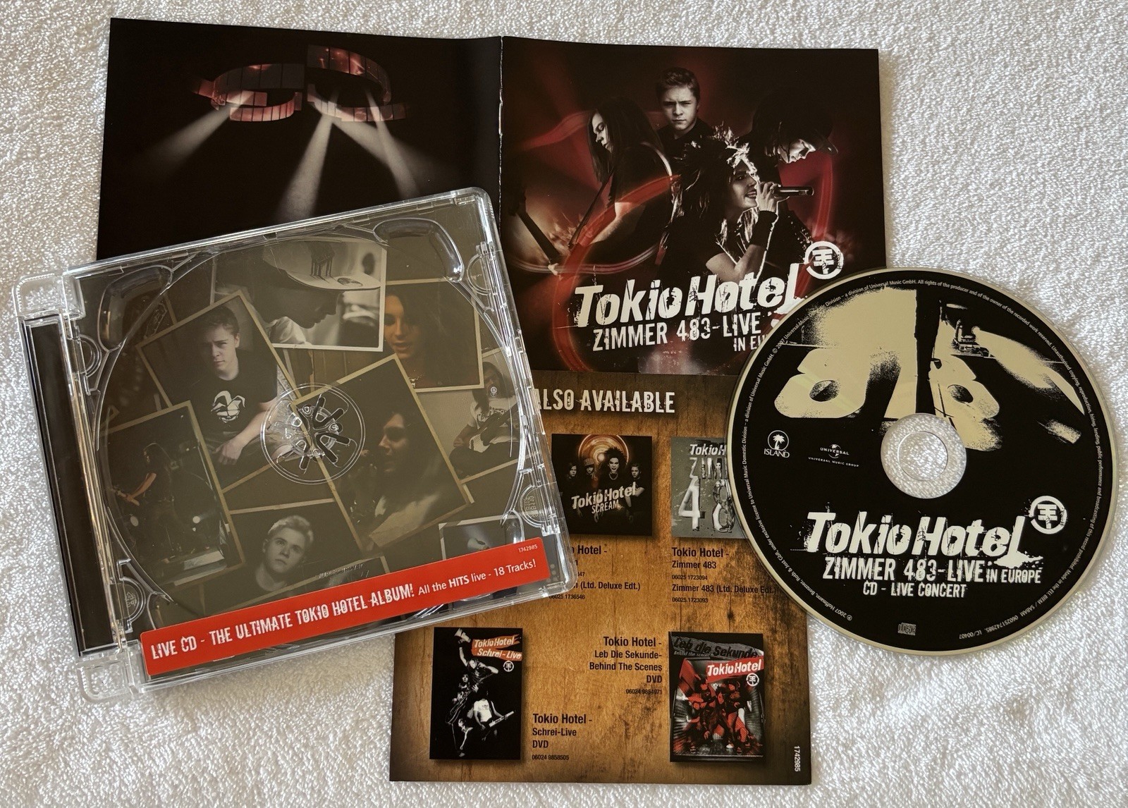 ~ Tokio Hotel Zimmer 483 Live In Europe 18 Tracks All-Inclusive Compilation CD ~