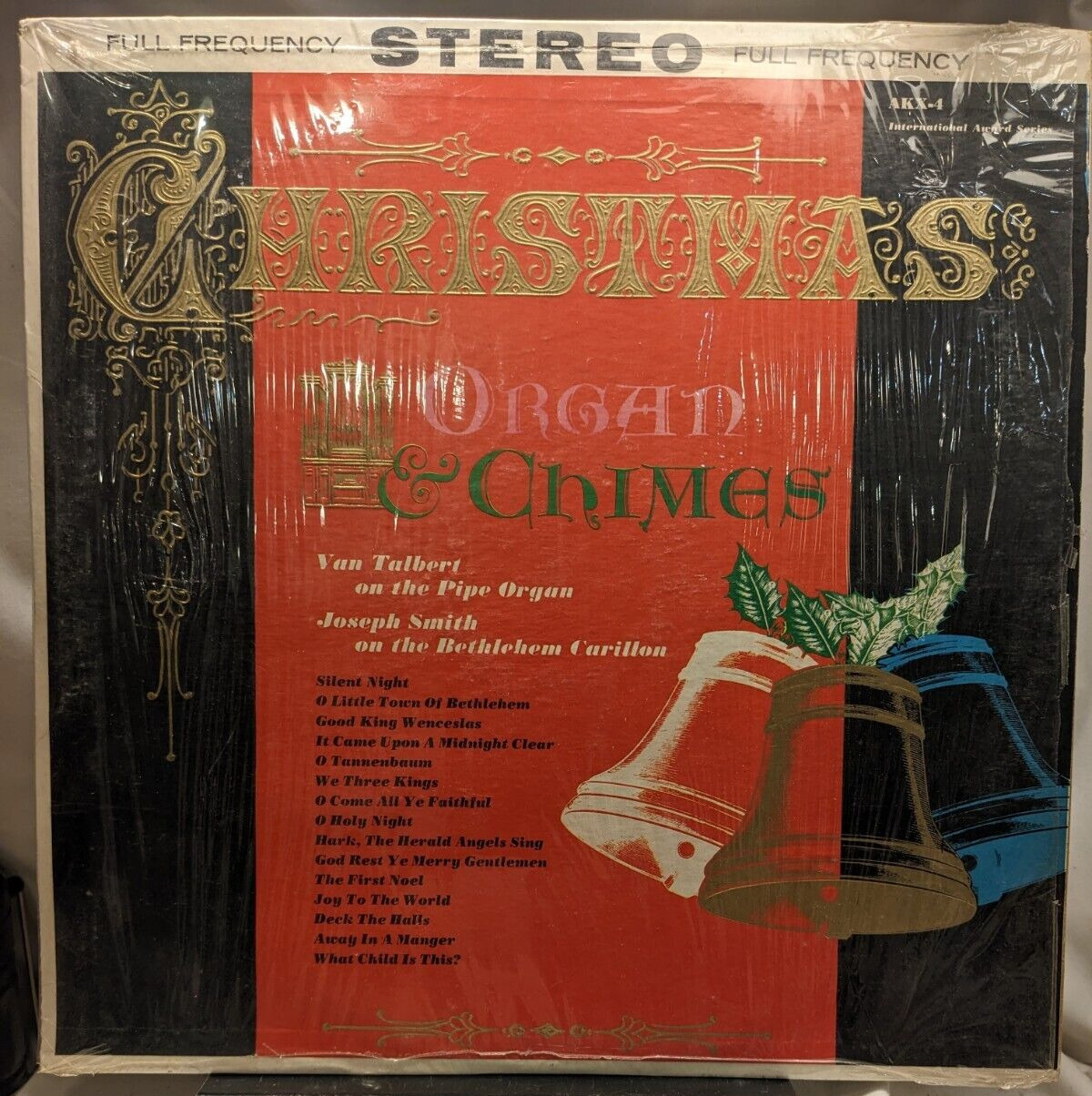 Van Talbert Christmas Organ & Chimes 33 RPM LP Record AKX-4 Y