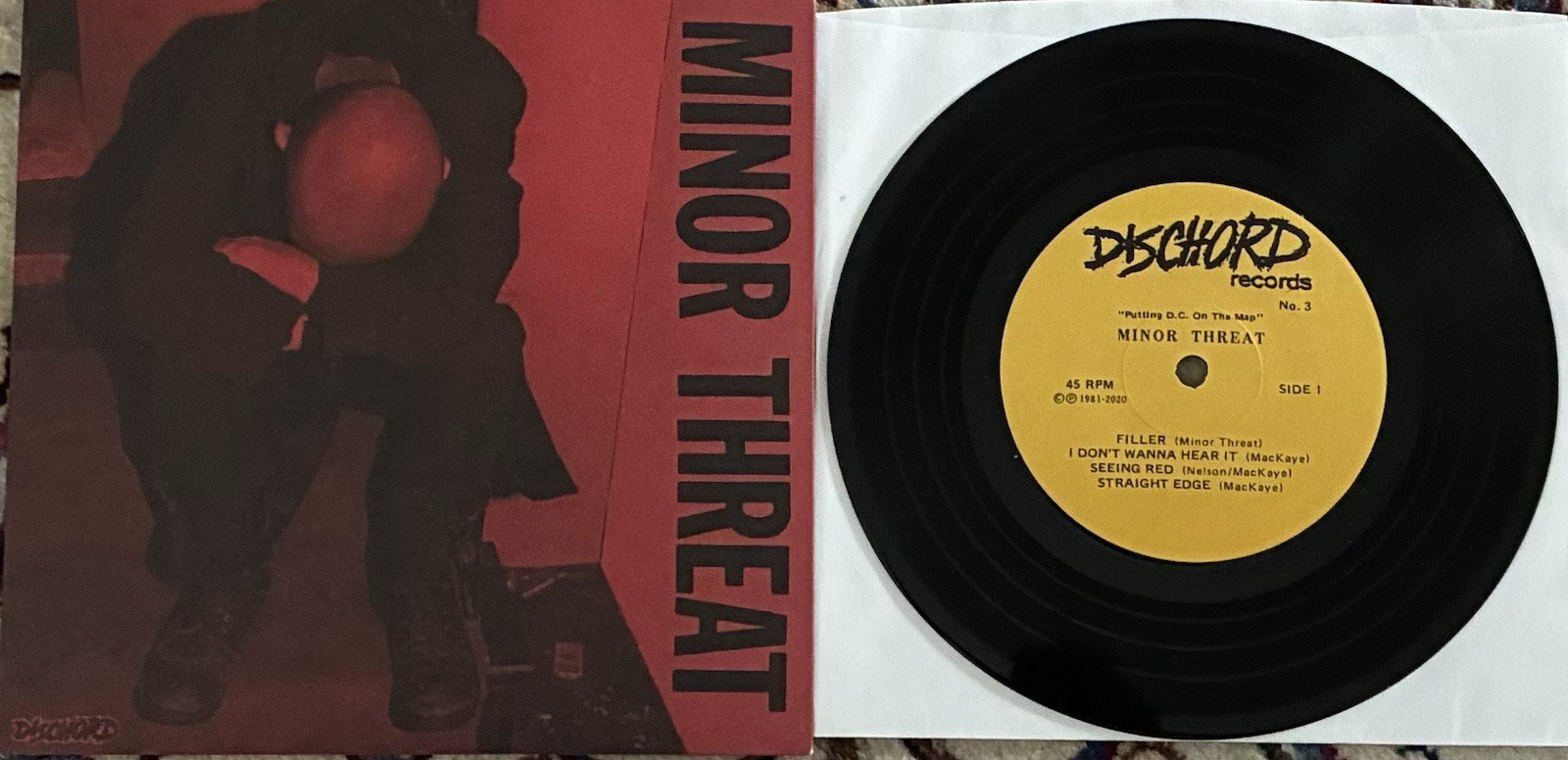 Minor Threat: Self Titled 7” E.P.  With Insert (Reissue) - NEW