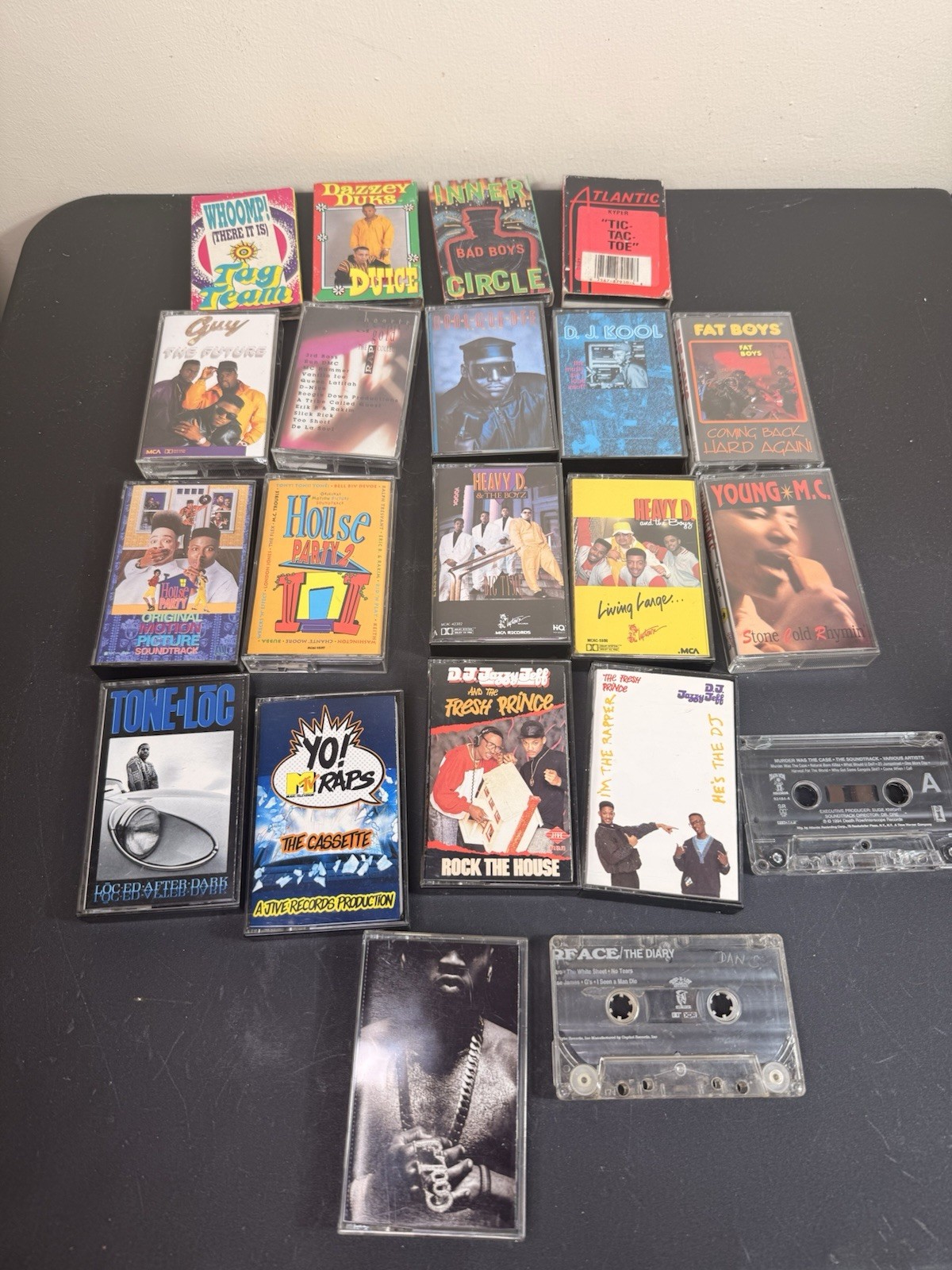 Lot 21 Vintage Hip Hop Rap Cassette Tapes Death Row Heavy D DJ Jazzy Jeff
