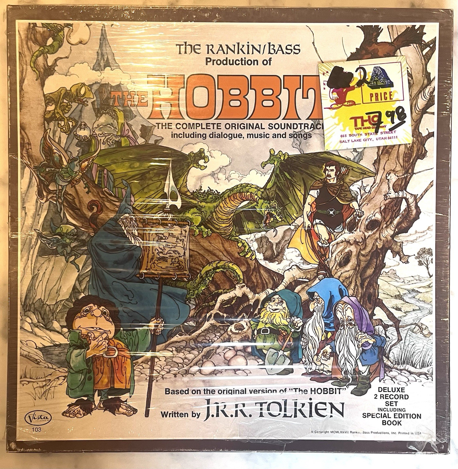Rankin/Bass The Hobbit Vinyl Record 2xLP 1st Orig Press 1977 SEALED NEW SHRINK