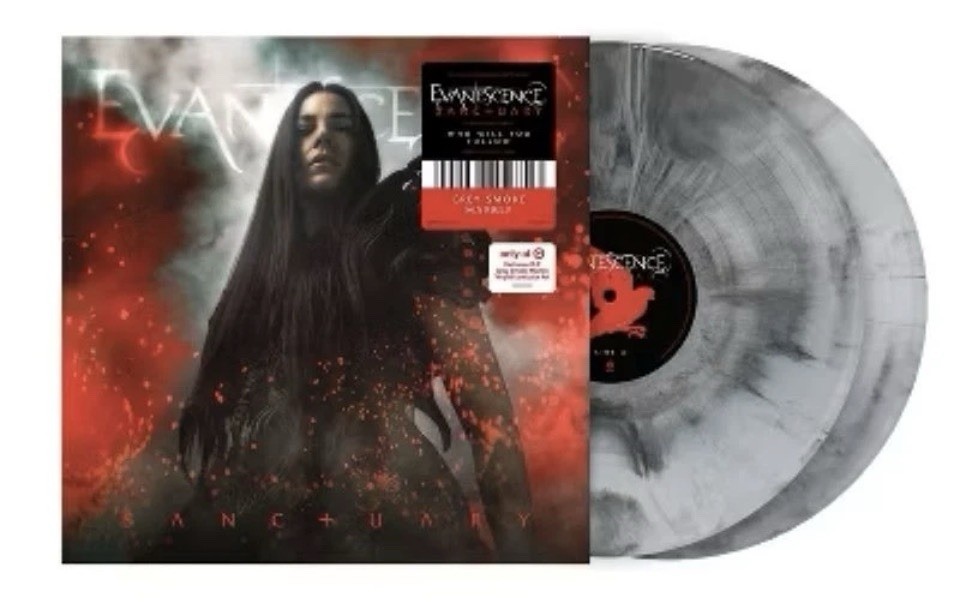 Evanescence Sanctuary 2LP Grey Smoke Marble Vinyl Lenticular Cover Target Sealed