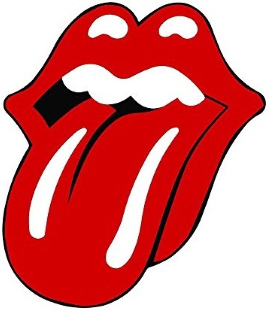 THE RED LIPS AND TONGUE STICKER ROCK ROLL BUMPER STICKER LAPTOP