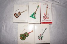Hallmark Keepsake Magic Guitar Set – Holiday Music Ornaments, Set of Five (NIB) picture