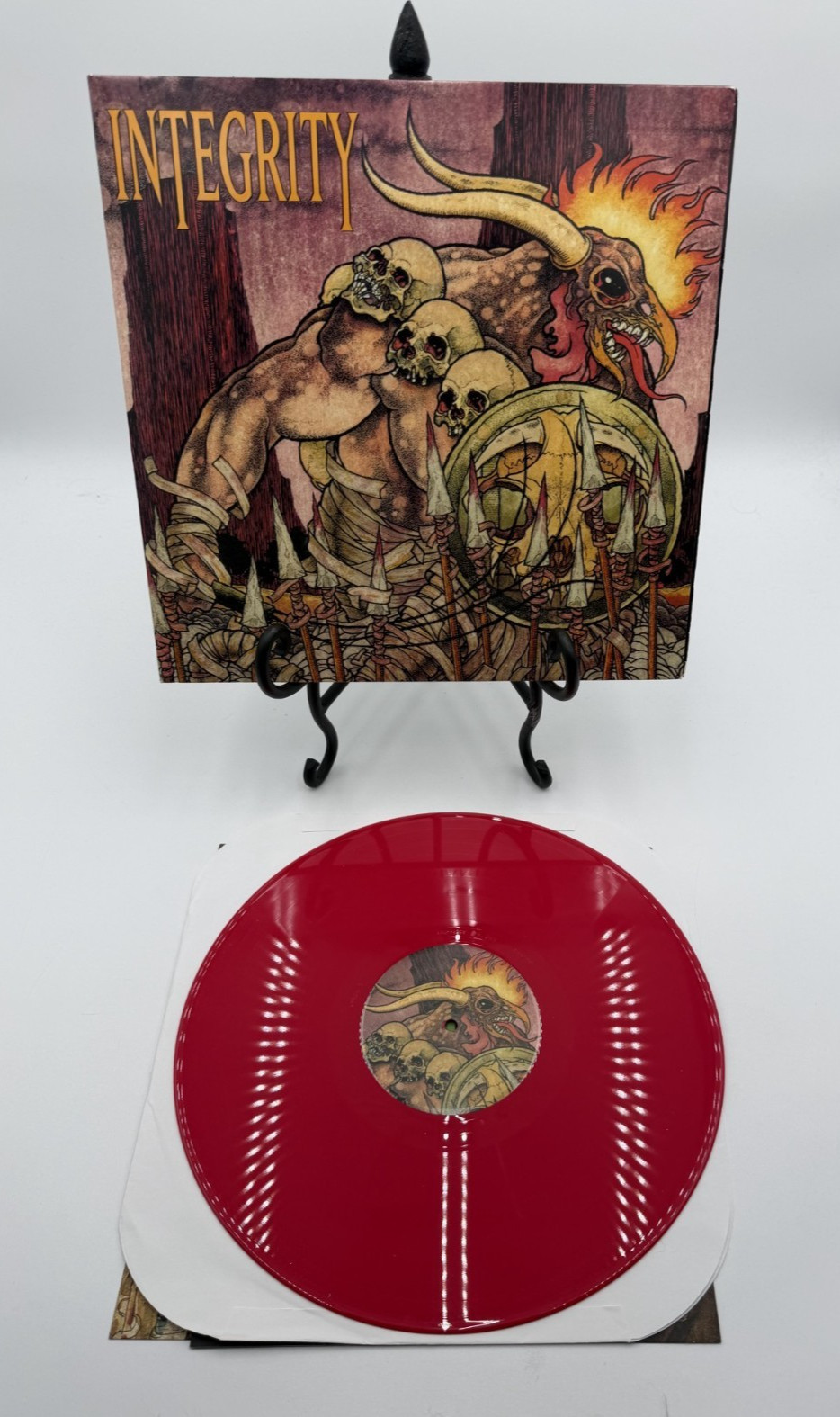 Integrity Humanity Is the Devil Red Vinyl LP Organized Crime Records Hardcore 