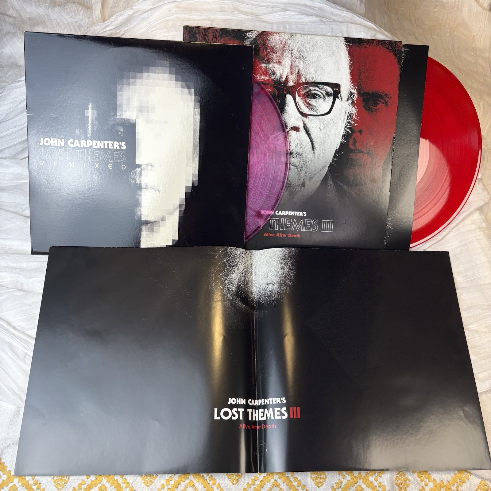 John Carpenter Lost Themes Remix & Lost Themes III Red Vinyl Record & Poster