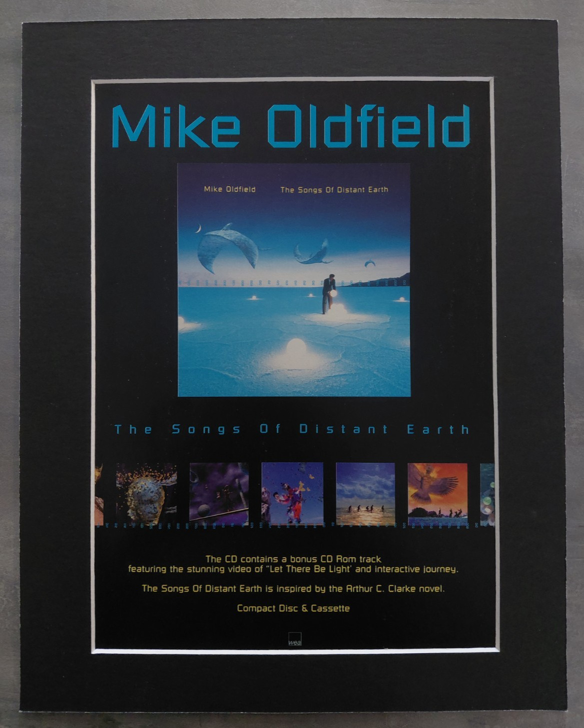Mike Oldfield The Songs Of A Distant Earth Promo Advert Mounted 14x11\