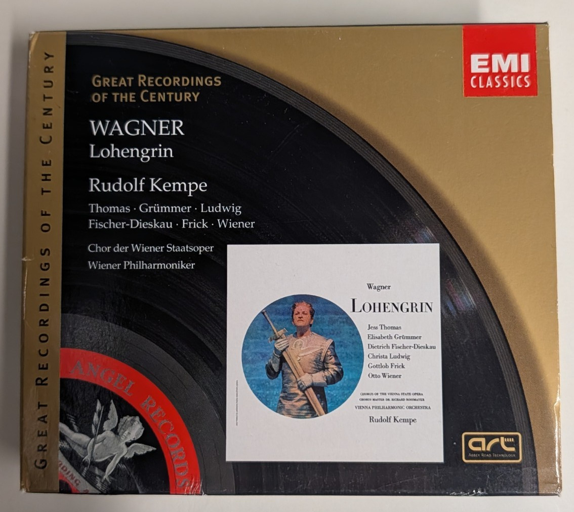Wagner Lohengrin Rudolf Kempe EMI Classics Great Recordings Century 3CD