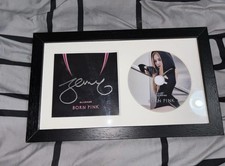 Blackpink Jennie Signed Born Pink Autograph Mounted Frame picture