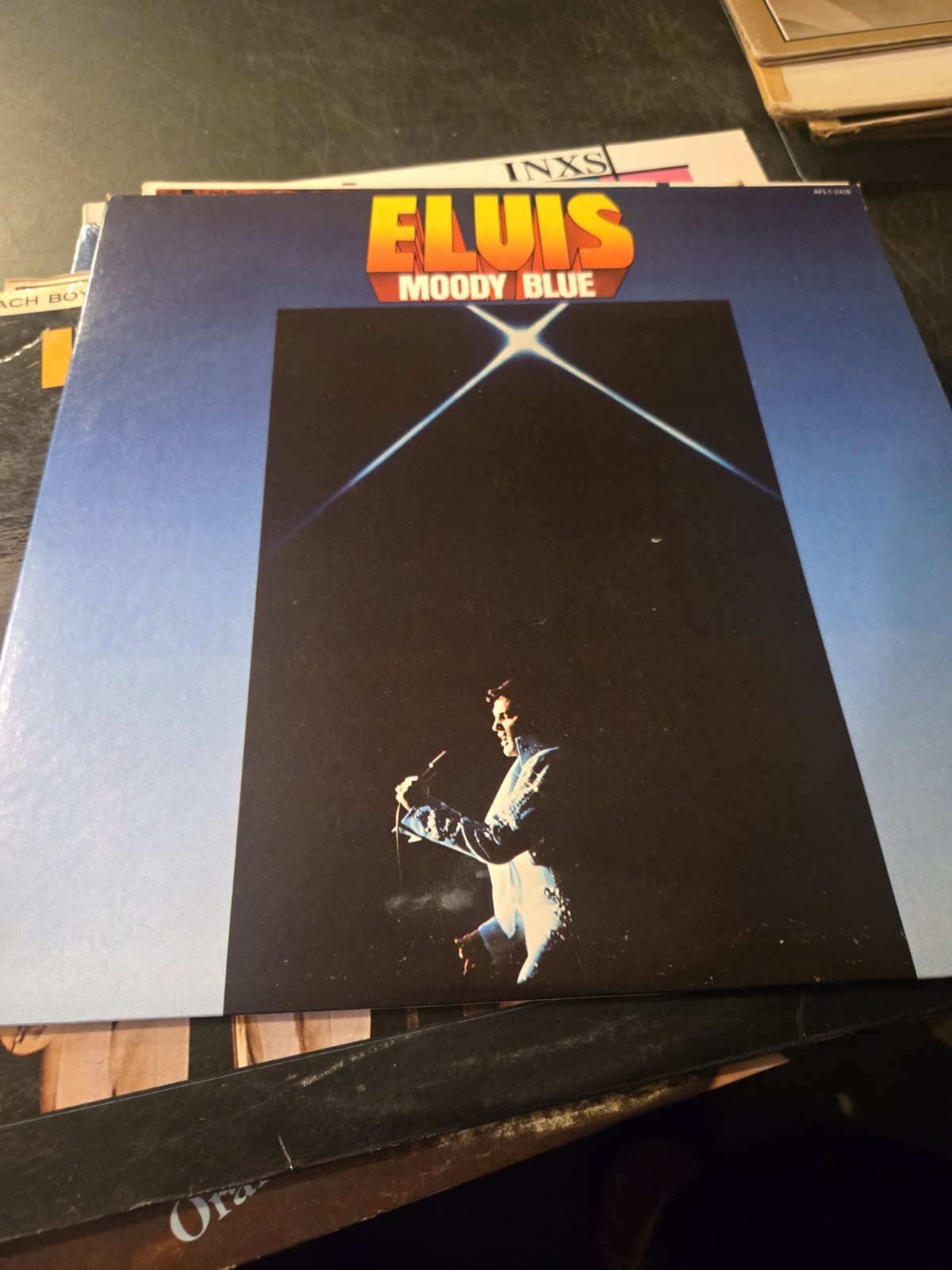 ELVIS PRESLEY MOODY BLUE ORIG 1974 USA  RCA VINYL LP EX