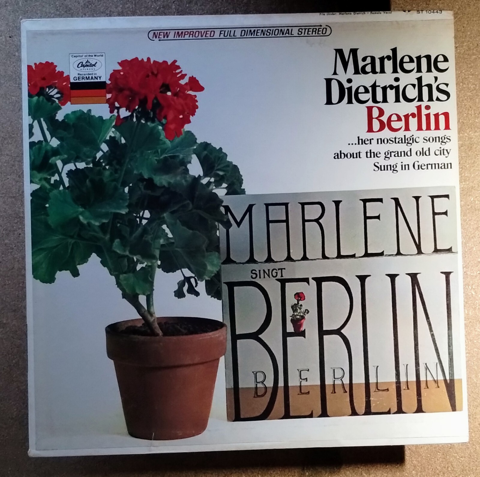 LP - Marlene Dietrich – Marlene Dietrich\'s Berlin (sung in German) - 1966 - VG++