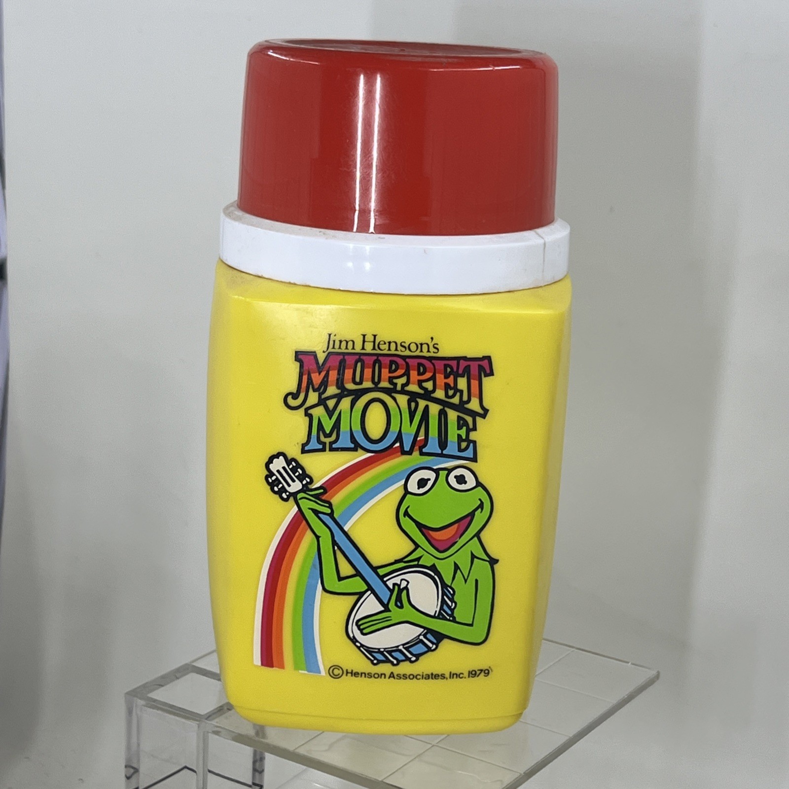 Vintage 1979 Muppet Movie Thermos 70s Kermit Jim Henson rainbow banjo