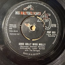 Screaming Lord Sutch Good Golly Miss Molly HMV 45-POP 953 UK 1963 Horror Rock 45 picture