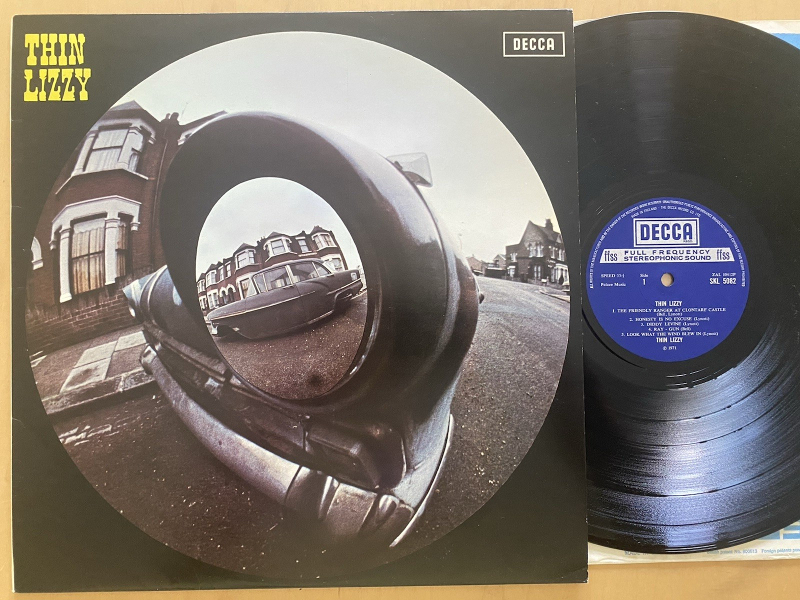 THIN LIZZY RARE 1971 UK 1ST PRESS DECCA SKL 5082 HARD BLUES ROCK PSYCH INNER EX+