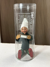 Byers Choice Kindles Tunes Elf / Boy with Harmonica Ornament, White Hat picture