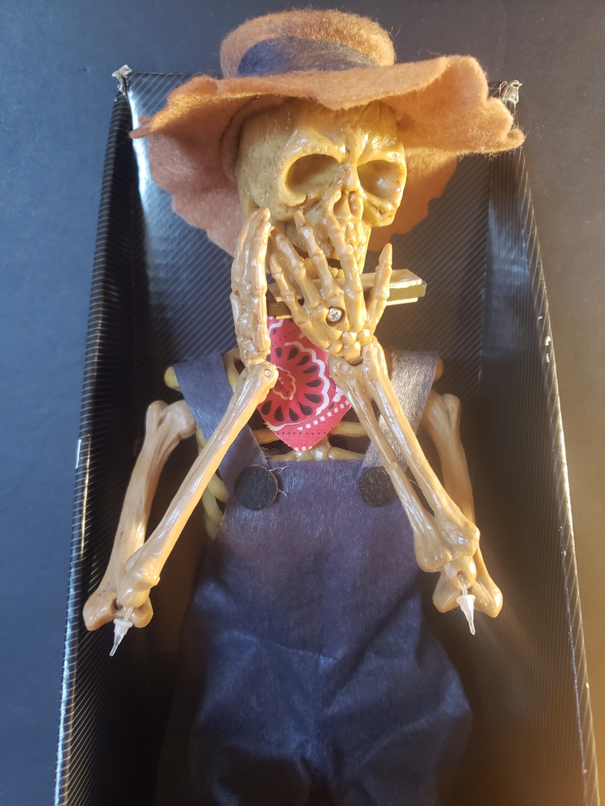 Walmart Animated Harmonica Skeleton 2020 New In Box Halloween Prop Works Great