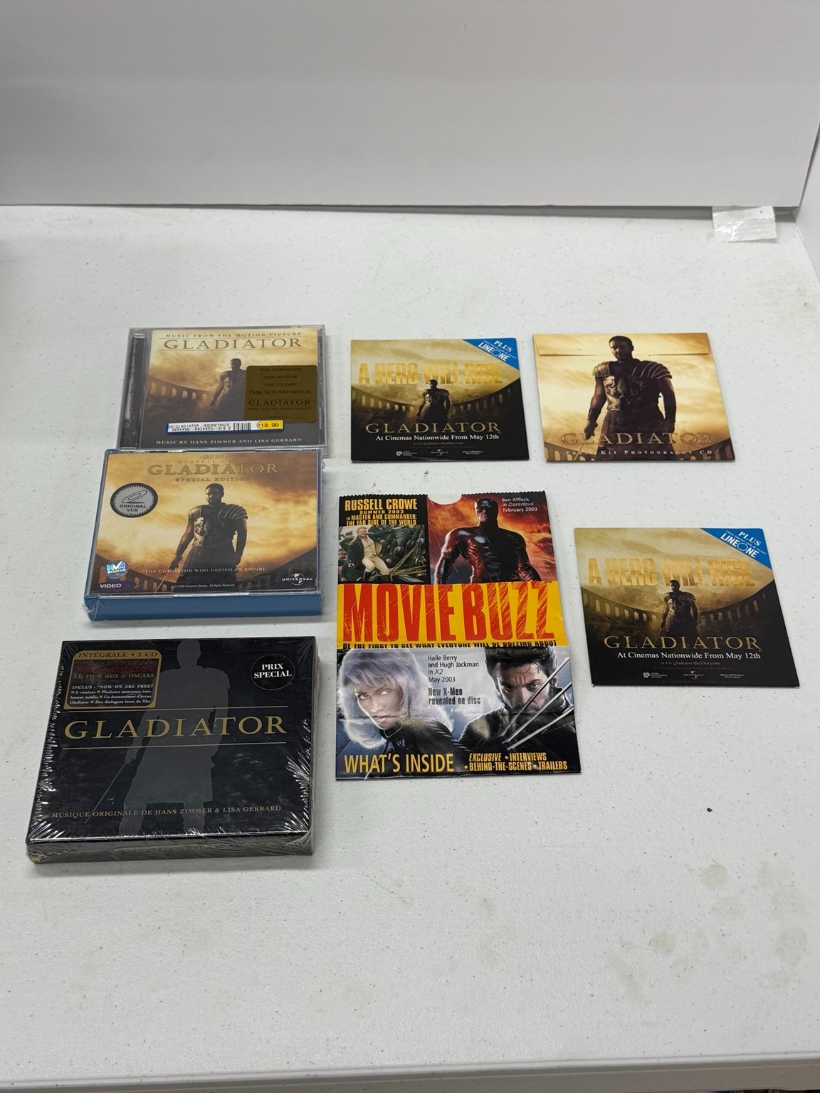 Gladiator Promo Lot Press Kit Photography CD Soundtrack VCD Russell Crowe Rare
