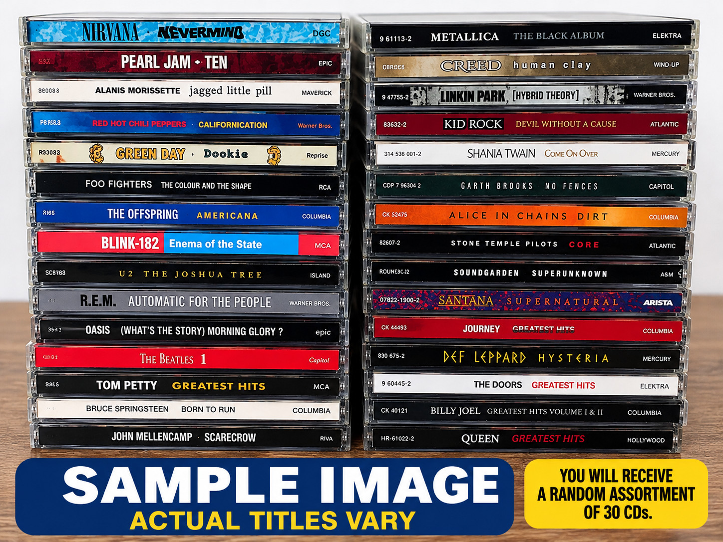 30 Random Music CDs Mystery Lot Mixed Genres Assorted Artists w/Cases 