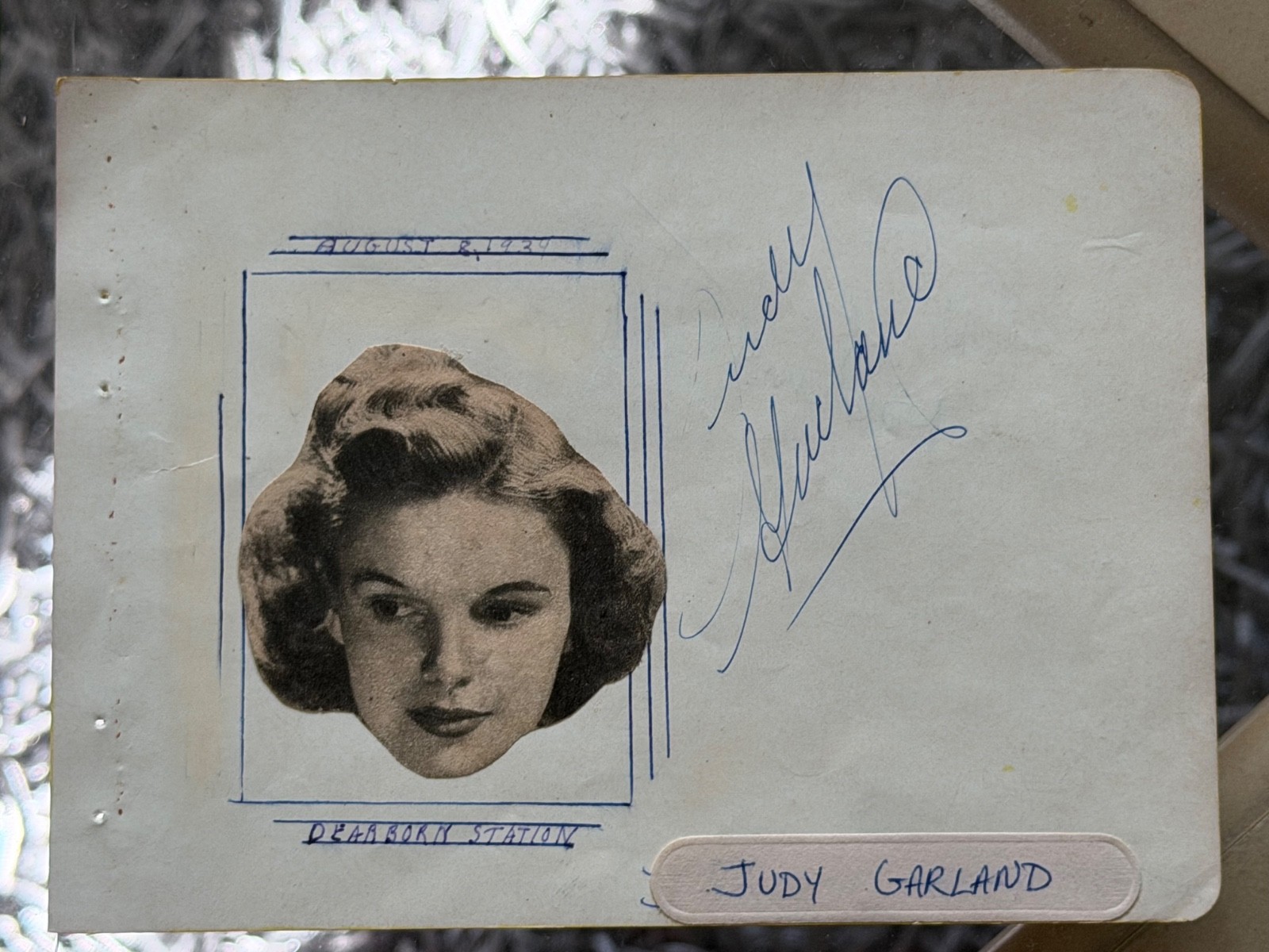 Judy Garland Original 1939 Signed Autograph Album Page – The Wizard of Oz Era