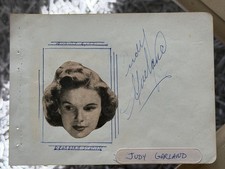 Judy Garland Original 1939 Signed Autograph Album Page – The Wizard of Oz Era picture