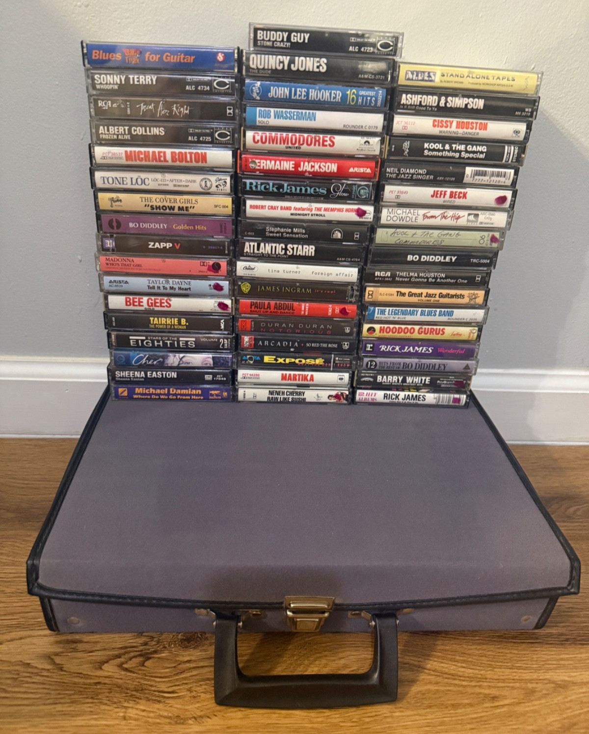 🎵 Lot 42 Cassette Tapes Jazz Blues R&B Pop Hip Hop + Storage Case