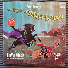 Disneyland Record Legend of Sleepy Hollow Rip Van Winkle Vinyl LP Spooky picture