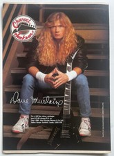 DAVE MUSTAINE - CHARVEL JACKSON 1992 full page UK magazine ad MEGADETH picture