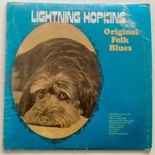Lightning Hopkins Original Folk Blues Vinyl LP United US 7744 Shrink picture