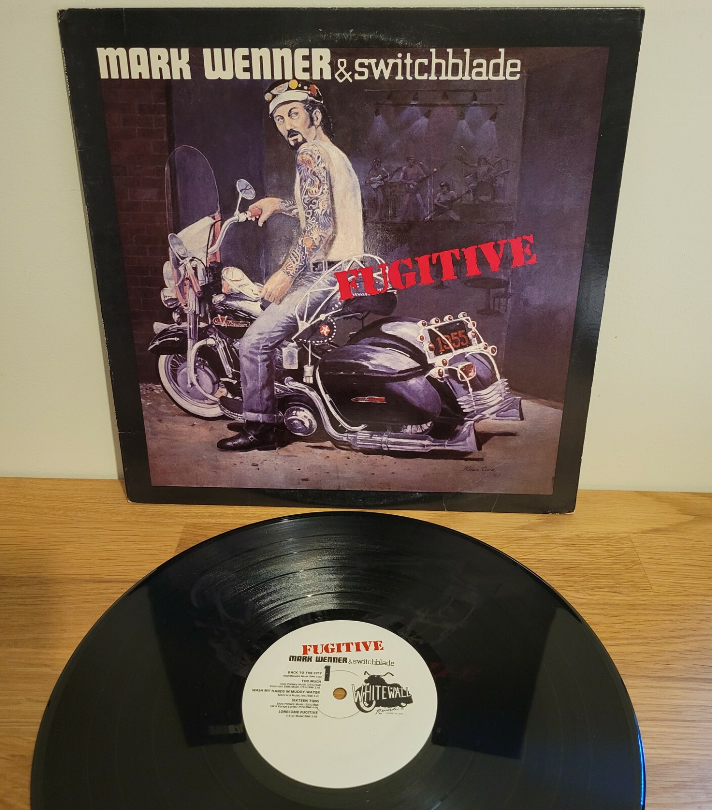 Mark Wenner & Switchblade Fugitive LP 1984 Whitewall Records Harley Davison 
