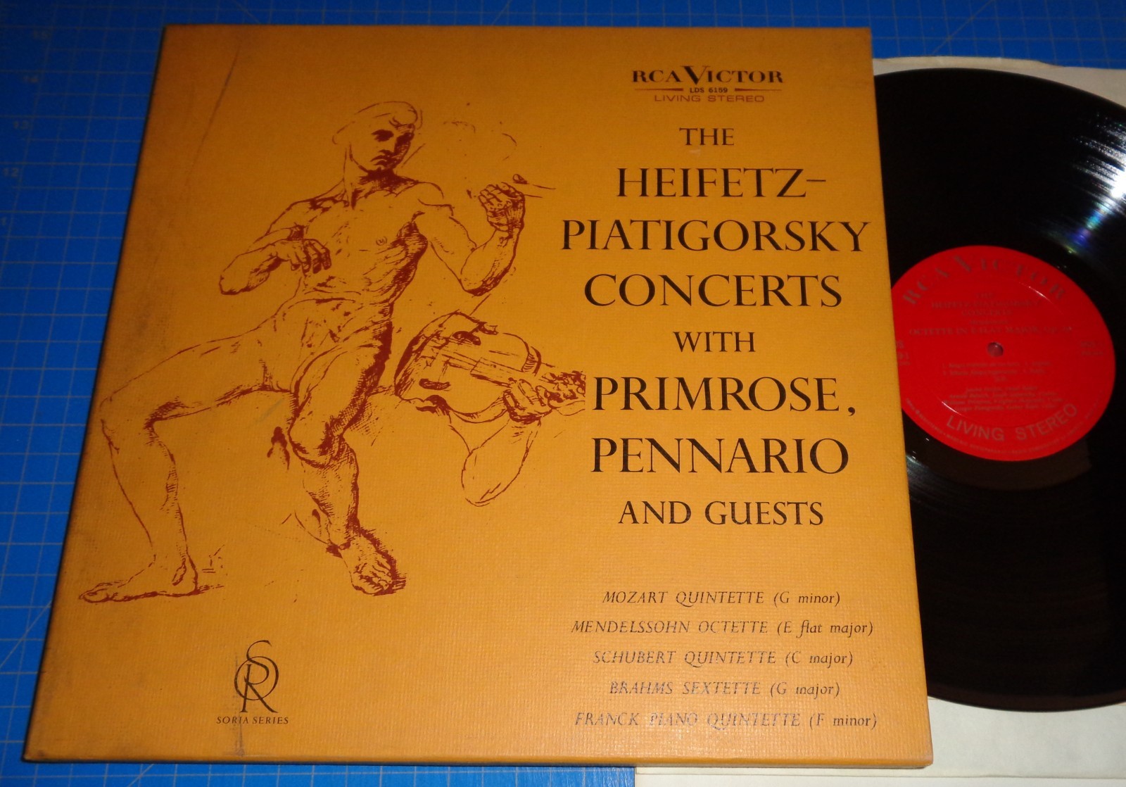 THE HEIFETZ-PIATIGORSKY CONCERTS - RCA Soria 3 LP set LDS-6159