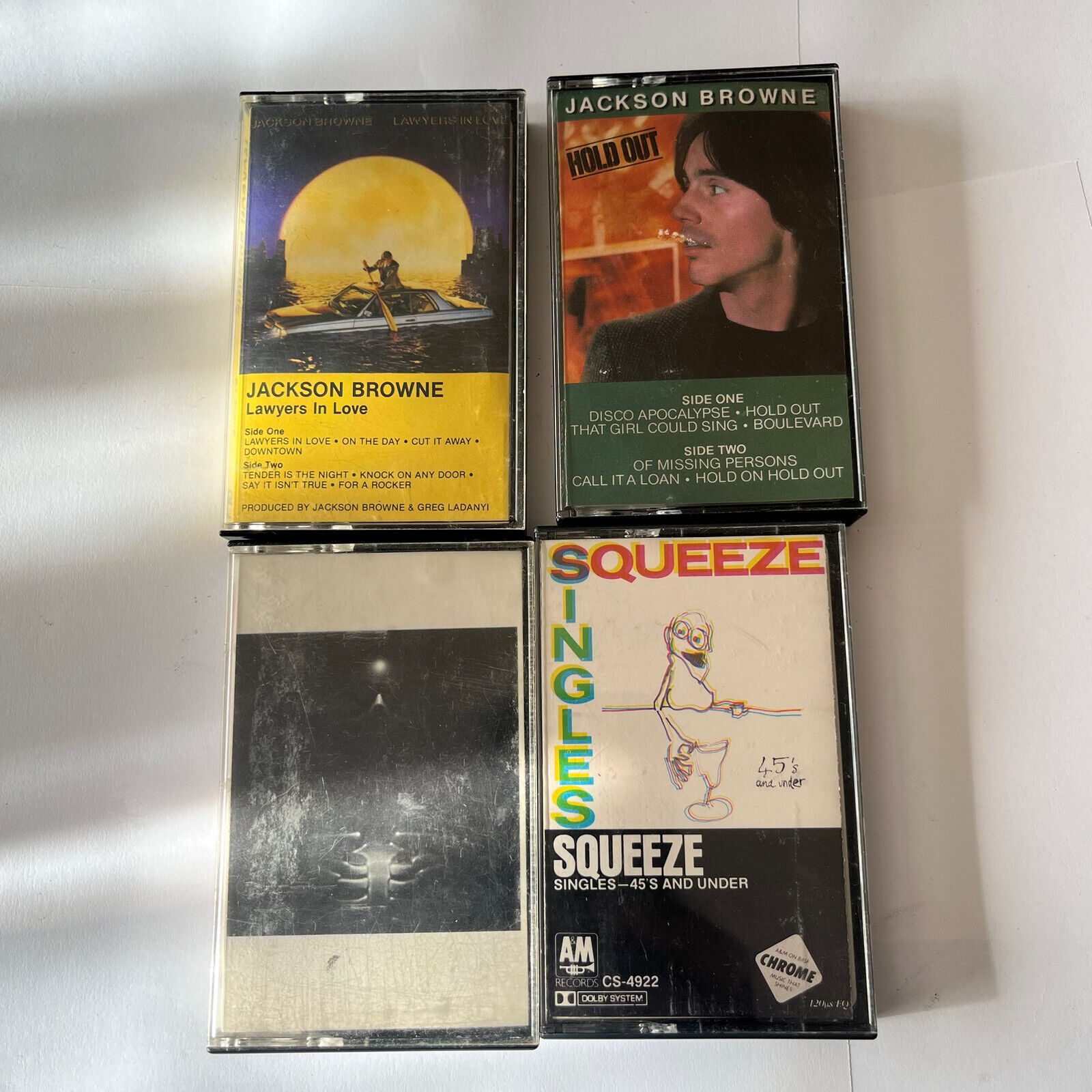 The Grateful Dead, Jackson Browne, Squeeze 4 Cassette Tape Lot Rock