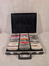 Vintage 1970s–1980s Rock & Pop Cassette Tape Lot (36 Tapes) with Hardshell case picture