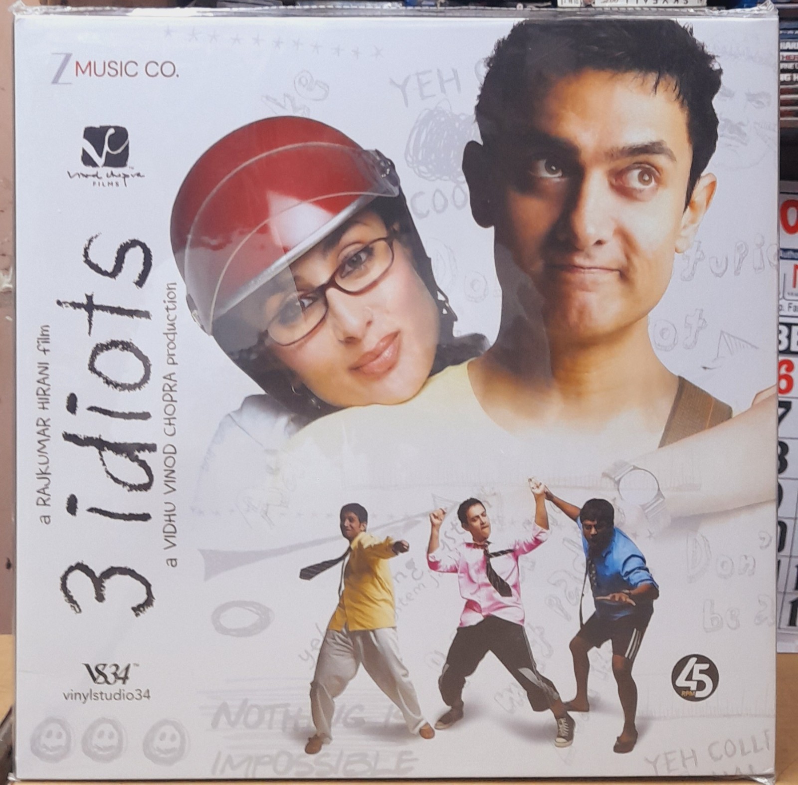 3 Idiots - Bollywood Vinyl LP Record Bollywood Sountrack OST Sonu Nigam, Shaan