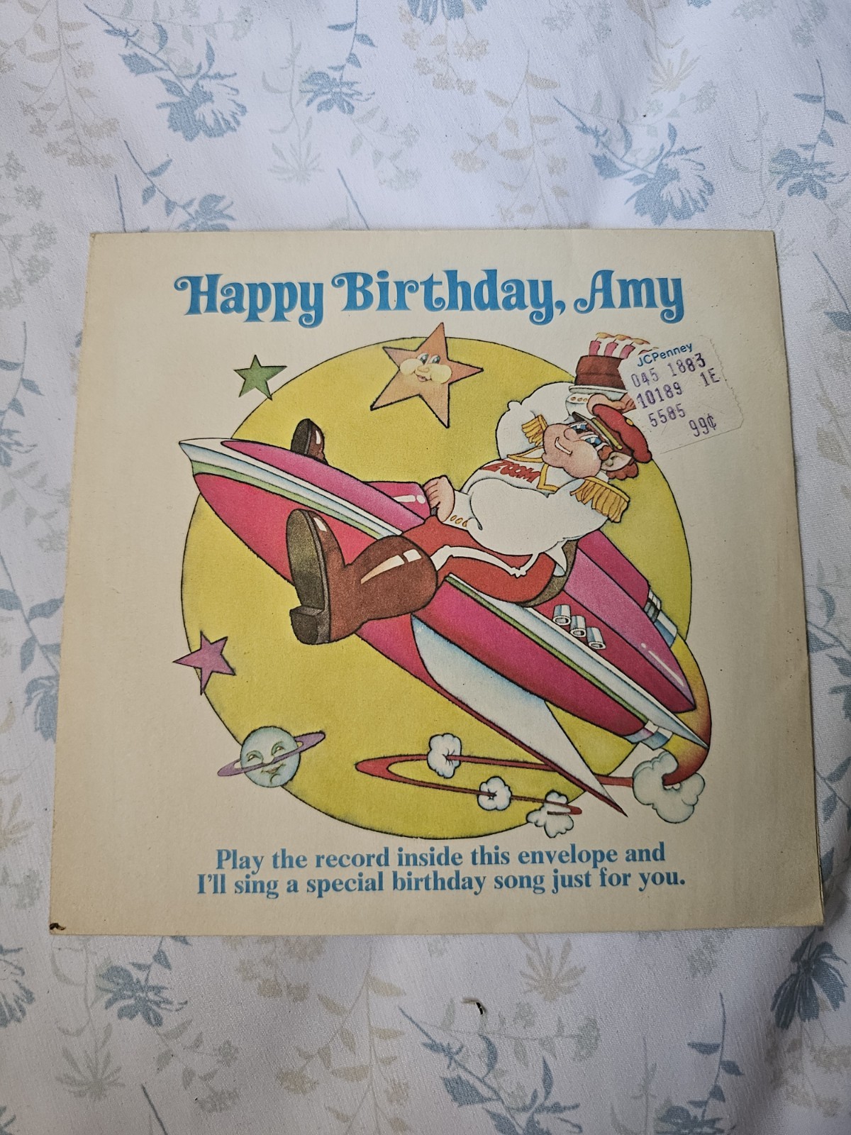 Vintage 1975 Happy Birthday Amy Flexi Disc Record ABC Records 6