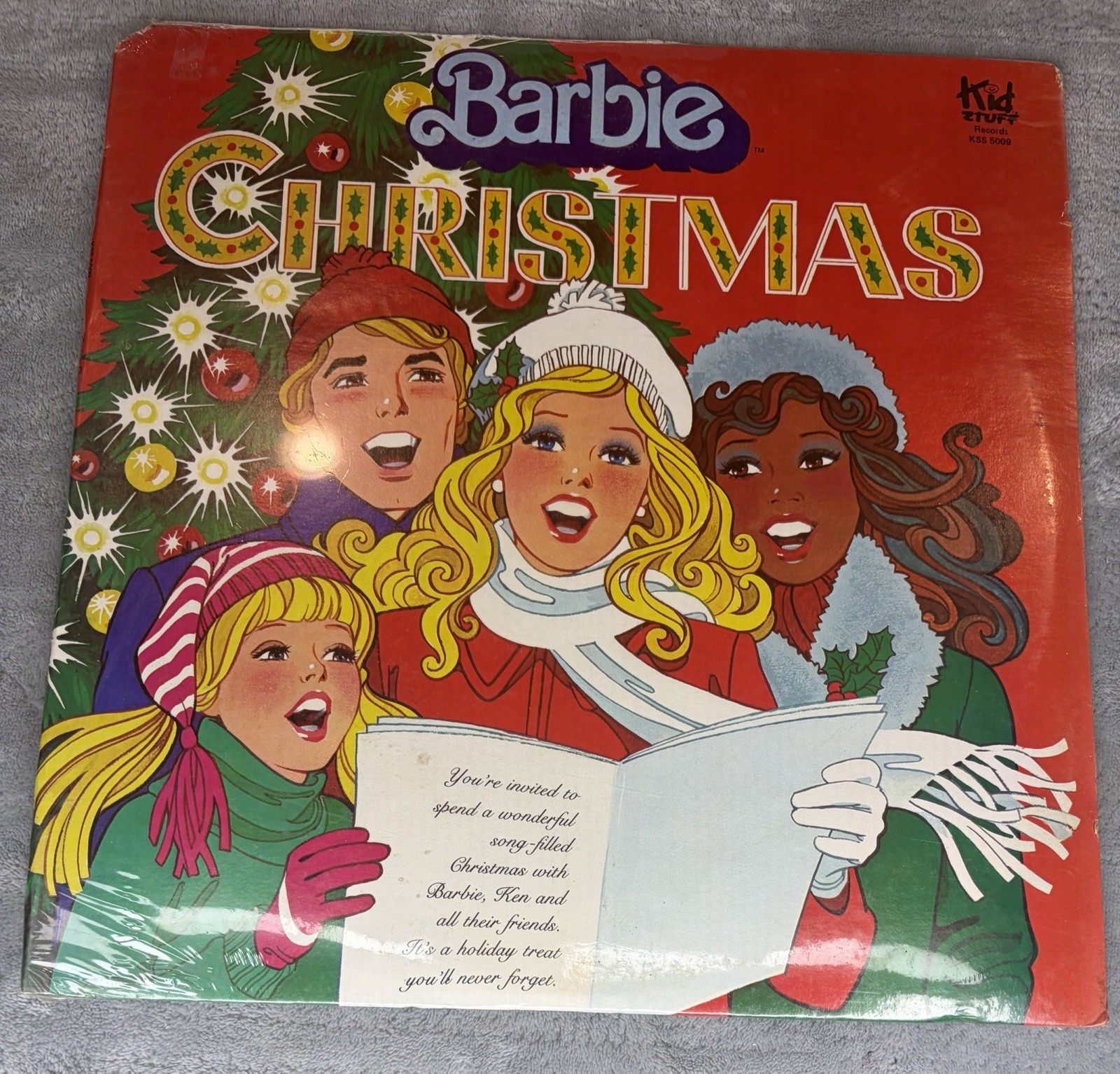 Vintage 1981 Barbie Christmas Vinyl LP Record Kid Stuff KSS 5009