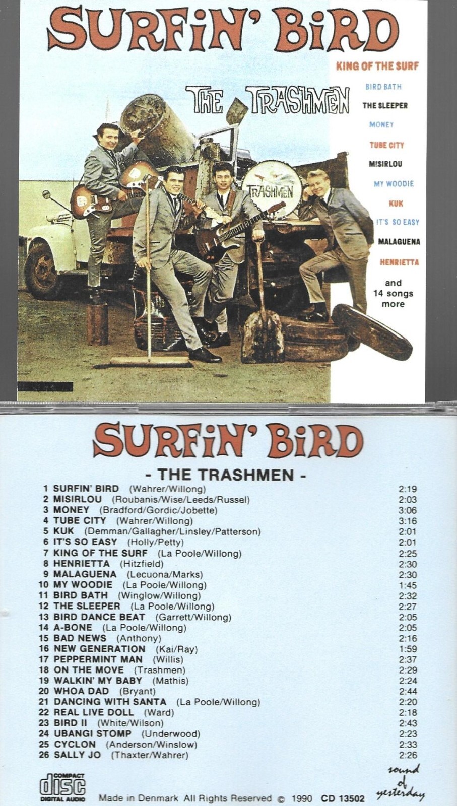TRASHMEN-SURFIN' BIRD-26 CUTS-NEW IMPORT CD RI